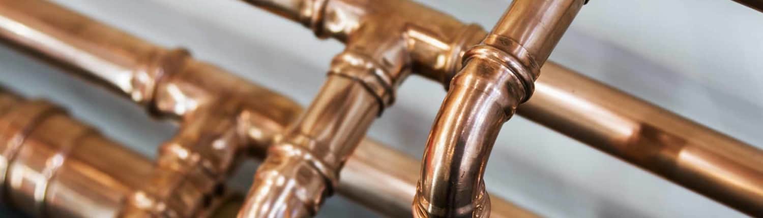 copper pipes and fittings for carrying out plumbing work