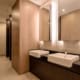 Hotel bathroom with modern architectural style