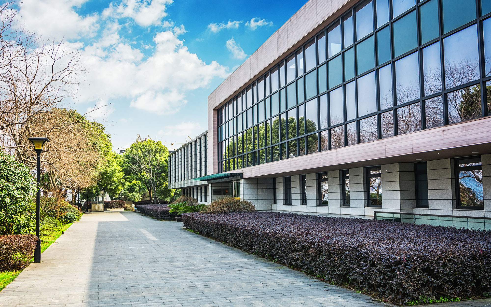 Entrance of modern office building